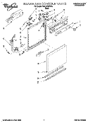 FRAME AND CONSOLE Diagram and Parts List for DU915QWDB0  Whirlpool Dishwasher