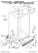 CABINET PARTS Diagram and Parts List for KSRG25FTST02  KitchenAid Refrigerator