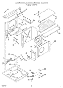 AIR FLOW AND CONTROL Diagram and Parts List for CA25WC01  Whirlpool Air Conditioner