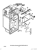 LINER Diagram and Parts List for ET25DMXWN01  Whirlpool Refrigerator