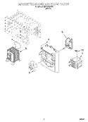 MAGNETRON AND AIR FLOW Diagram and Parts List for CMT061SGW0  Whirlpool Microwave
