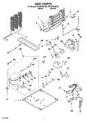 UNIT Diagram and Parts List for ET1WTKXKQ01  Whirlpool Refrigerator