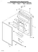 REFRIGERATOR DOOR Diagram and Parts List for GR9SHKXKQ00  Whirlpool Refrigerator