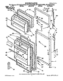 DOOR Diagram and Parts List for ET14UKXAN00  Whirlpool Refrigerator
