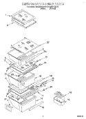 REFRIGERATOR SHELF Diagram and Parts List for 3VED23DQFN01  Whirlpool Refrigerator