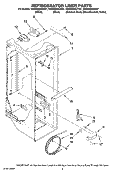 REFRIGERATOR LINER PARTS Diagram and Parts List for MSD2669KEB01  Whirlpool Refrigerator