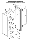 REFRIGERATOR DOOR PARTS Diagram and Parts List for GC5SHEXNQ05  Whirlpool Refrigerator