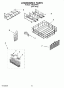 LOWER RACK PARTS Diagram and Parts List for KUDU03FTPA3  KitchenAid Dishwasher