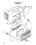 CABINET Diagram and Parts List for RH123  Whirlpool Air Conditioner