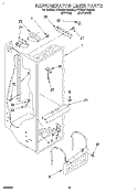 REFRIGERATOR LINER Diagram and Parts List for 4YED22PWBW00  Whirlpool Refrigerator