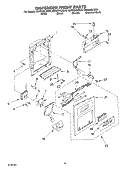 DISPENSER FRONT PARTS Diagram and Parts List for KSRK25ILBT03  KitchenAid Refrigerator