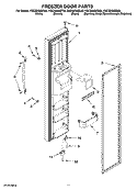 FREEZER DOOR PARTS Diagram and Parts List for KSCS25INWH03  KitchenAid Refrigerator