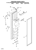 FREEZER DOOR PARTS Diagram and Parts List for KSRA22ILBL03  KitchenAid Refrigerator