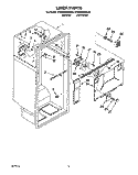 LINER Diagram and Parts List for KTRS20KBWH00  KitchenAid Refrigerator