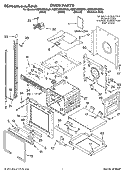OVEN PARTS Diagram and Parts List for KEBC208KSS04  KitchenAid Wall Oven