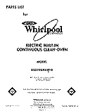 SECTION Diagram and Parts List for RB2200XKW0  Whirlpool Wall Oven