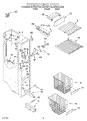 FREEZER LINER Diagram and Parts List for GD5SHAXKQ00  Whirlpool Refrigerator