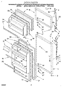DOOR Diagram and Parts List for ET14JKXAG10  Whirlpool Refrigerator