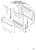 DOOR, OPTIONAL Diagram and Parts List for FGP337KN0  Roper Range