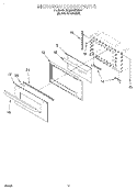 MICROWAVE DOOR, OPTIONAL Diagram and Parts List for KEMS307DBS4  KitchenAid Microwave Oven Combo
