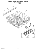 UPPER RACK AND TRACK PARTS Diagram and Parts List for TUD8750SD1  Estate Dishwasher
