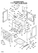 CHASSIS PARTS Diagram and Parts List for GR440LXMB0  Whirlpool Range