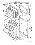 DOOR Diagram and Parts List for ET14ZKYAN00  Whirlpool Refrigerator