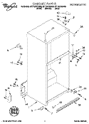 CABINET Diagram and Parts List for 8ET18ZKXDG03  Whirlpool Refrigerator