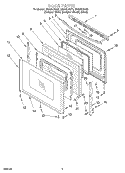 DOOR, OPTIONAL Diagram and Parts List for GS395LEGB5  Whirlpool Range