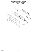 CONTROL PANEL Diagram and Parts List for KEBC141KWH1  KitchenAid Wall Oven