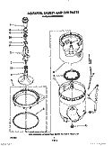 AGITATOR, BASKET AND TUB Diagram and Parts List for KAWE860WAL0  KitchenAid Washer