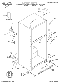 CABINET, LITERATURE Diagram and Parts List for ET18CMXJW00  Whirlpool Refrigerator