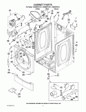 CABINET PARTS Diagram and Parts List for WGD9270XL1  Whirlpool Dryer