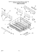 UPPER RACK AND TRACK Diagram and Parts List for KUDC25CHSS0  KitchenAid Dishwasher