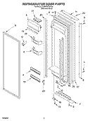 REFRIGERATOR DOOR Diagram and Parts List for KSBP25FJSS00  KitchenAid Refrigerator