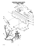 CONTROL PANEL, LIT/OPTIONAL Diagram and Parts List for KUDI23HBWH0  KitchenAid Dishwasher