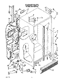 CABINET Diagram and Parts List for 6ED25RQXWW01  Whirlpool Refrigerator