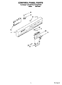 CONTROL PANEL PARTS Diagram and Parts List for KUDC03ITBS0  KitchenAid Dishwasher