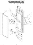 REFRIGERATOR DOOR PARTS Diagram and Parts List for TS25AFXKS03  Estate Refrigerator