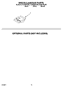 MISCELLANEOUS PARTS OPTIONAL PARTS (NOT INCLUDED) Diagram and Parts List for KUDS01DLBT2  KitchenAid Dishwasher