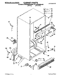CABINET Diagram and Parts List for KTRS20MBWH00  KitchenAid Refrigerator