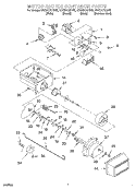 MOTOR AND ICE CONTAINER Diagram and Parts List for GD22DCXHT02  Whirlpool Refrigerator