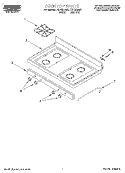 COOKTOP Diagram and Parts List for FGP325EW0  Roper Range