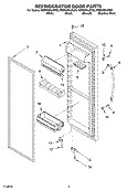 REFRIGERATOR DOOR PARTS Diagram and Parts List for KSRK25ILBT03  KitchenAid Refrigerator