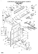 CONTROLS AND REAR PANEL Diagram and Parts List for LLR9245BQ0  Whirlpool Washer