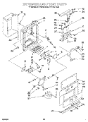 DISPENSER AND FRONT Diagram and Parts List for KSSS36QDW04  KitchenAid Refrigerator
