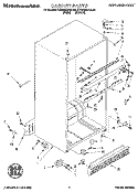 CABINET Diagram and Parts List for KTRS22QAWH03  KitchenAid Refrigerator