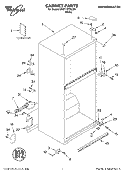 CABINET, LITERATURE Diagram and Parts List for 5VET1DTKLQ01  Whirlpool Refrigerator