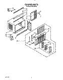 CABINET Diagram and Parts List for ACQ102XZ0  Whirlpool Air Conditioner