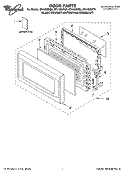 DOOR PARTS Diagram and Parts List for GT4185SKS3  Whirlpool Microwave